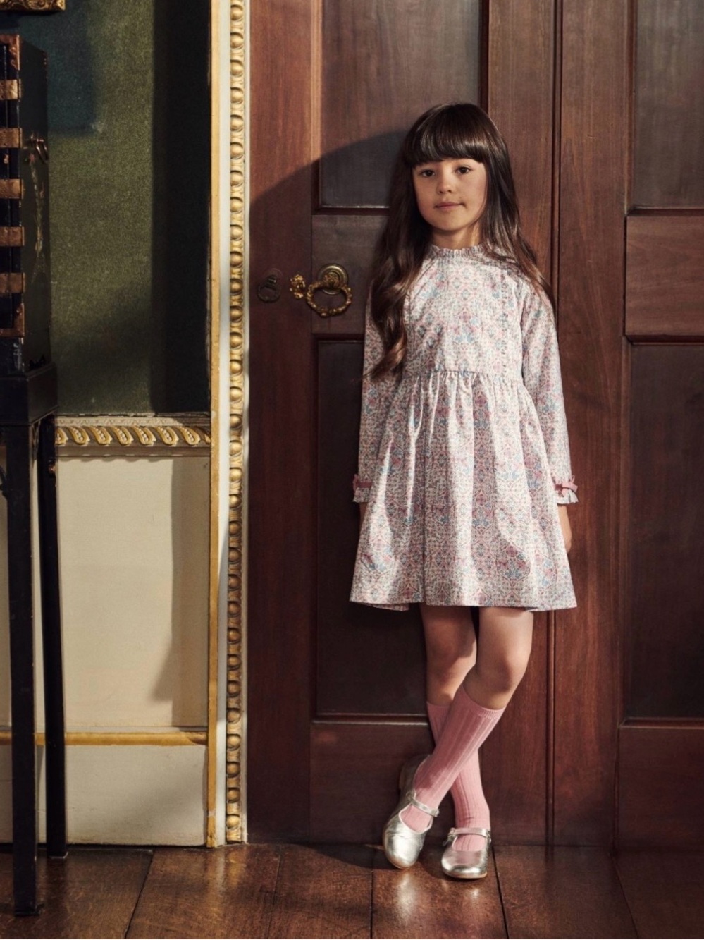 La Coqueta Pink Flora Rosaura Liberty Girl Dress